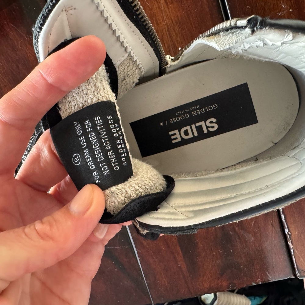 Golden Goose Gold and Black High-Top Sneakers - Picture 4 of 7